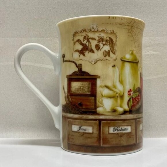 Masterpiece Collection Coffee Mug Ceramic Java Robusta Mocha Cup Vintage Look - Picture 12 of 12